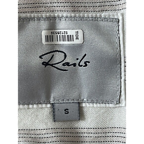 Rails Womens Small Eloise Carrara Stripe Long Sleeve Button Down Shirt Rayon - Picture 6 of 9